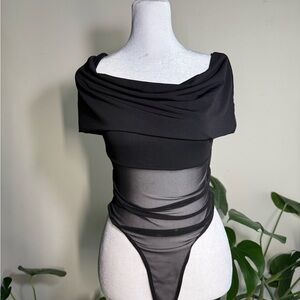 Black Sheer Bodysuit